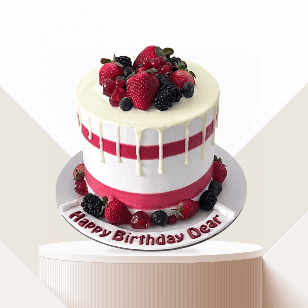 Sugar Cake with Fruits 4-6 people