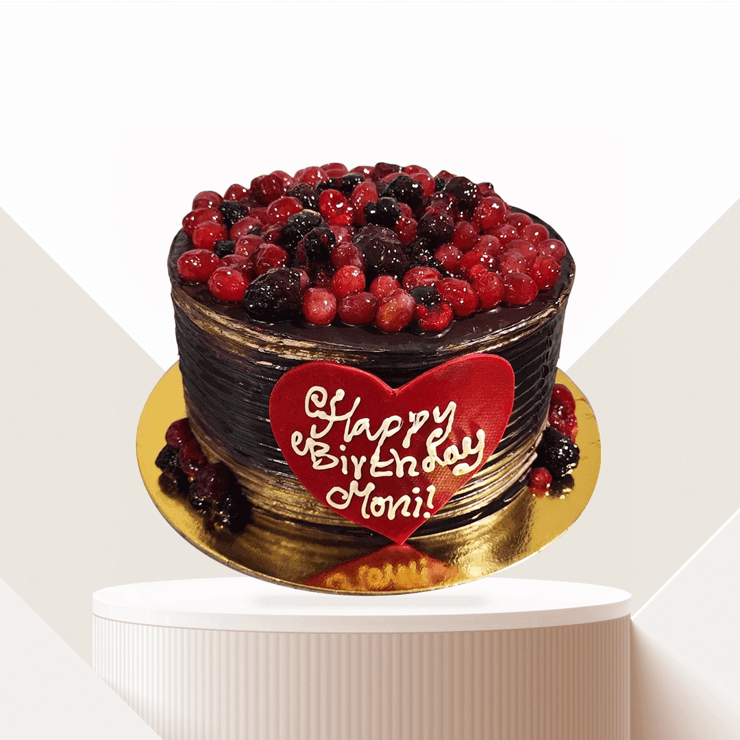 Chocolate and grape cake for 8-10 people
